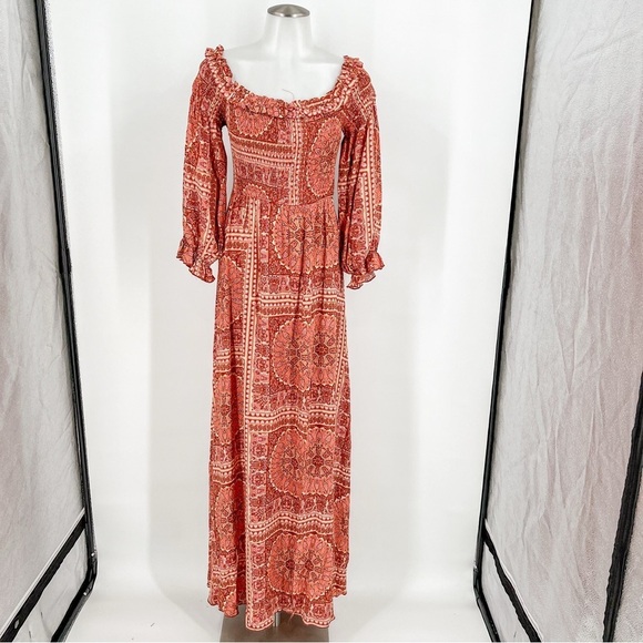 Aakaa Rust Colored Maxi Dress - Picture 1 of 5